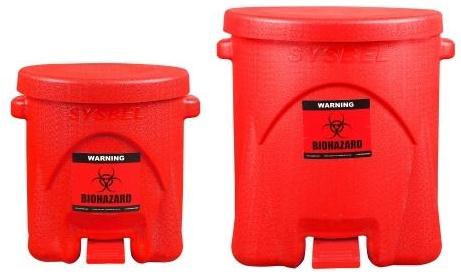 Biohazard waste can